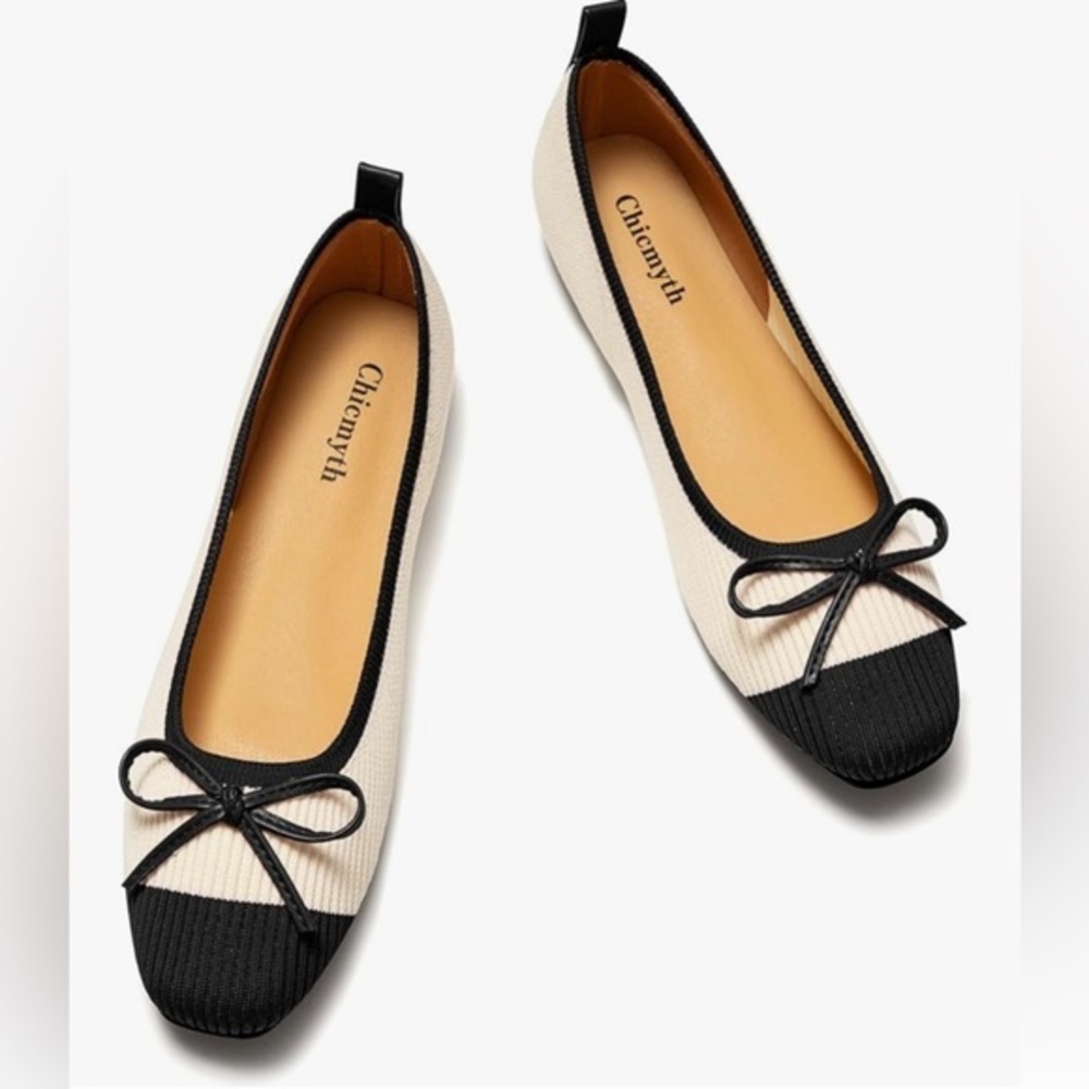 Black and Cream Flats